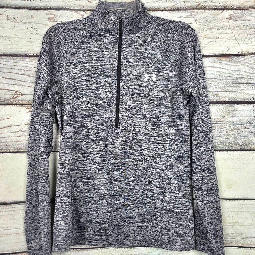 Under Armour Medium Gray 1/4 Zip Pullover HeatGear